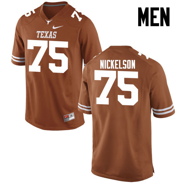 Men #75 Tristan Nickelson Texas Longhorns College Football Jerseys-Tex Orange